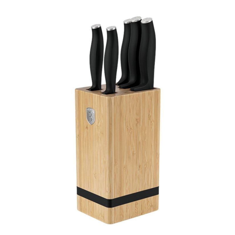 ZESTAW NOŻY BERLINGER HAUS BH-2971 MATTE BLACK W BLOKU BAMBUSOWYM - obrazek 6