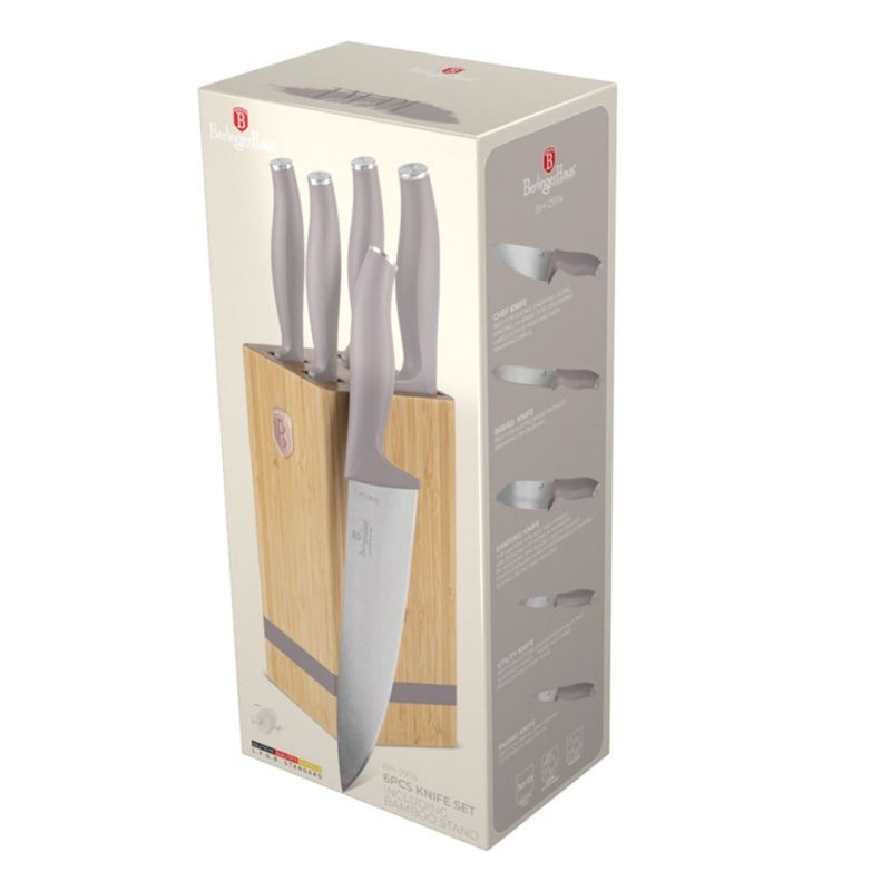 ZESTAW NOŻY BERLINGER HAUS BH-2974 TAUPE W BLOKU BAMBUSOWYM - obrazek 13