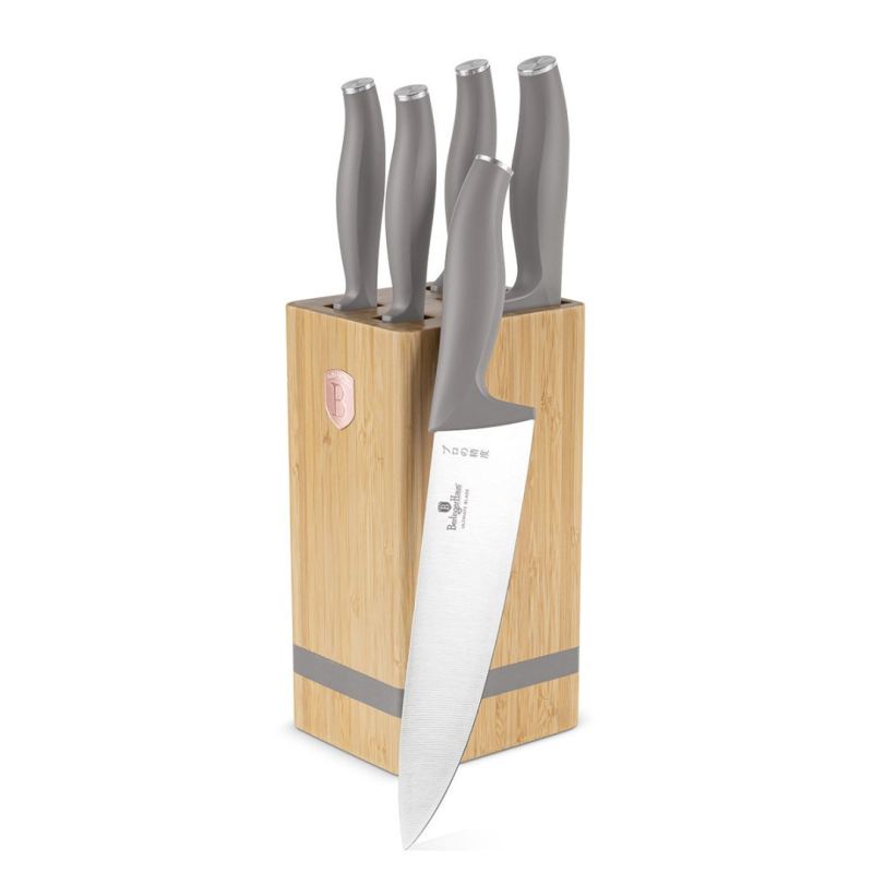 ZESTAW NOŻY BERLINGER HAUS BH-2974 TAUPE W BLOKU BAMBUSOWYM - obrazek 6