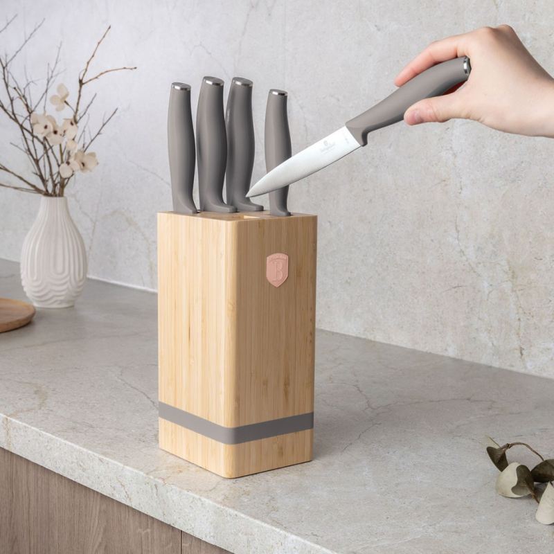 ZESTAW NOŻY BERLINGER HAUS BH-2974 TAUPE W BLOKU BAMBUSOWYM - obrazek 7