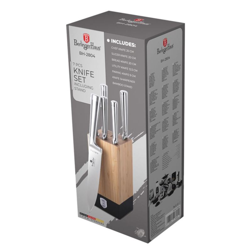 ZESTAW NOŻY BERLINGER HAUS BH-2804 W BLOKU BAMBUSOWYM - obrazek 2