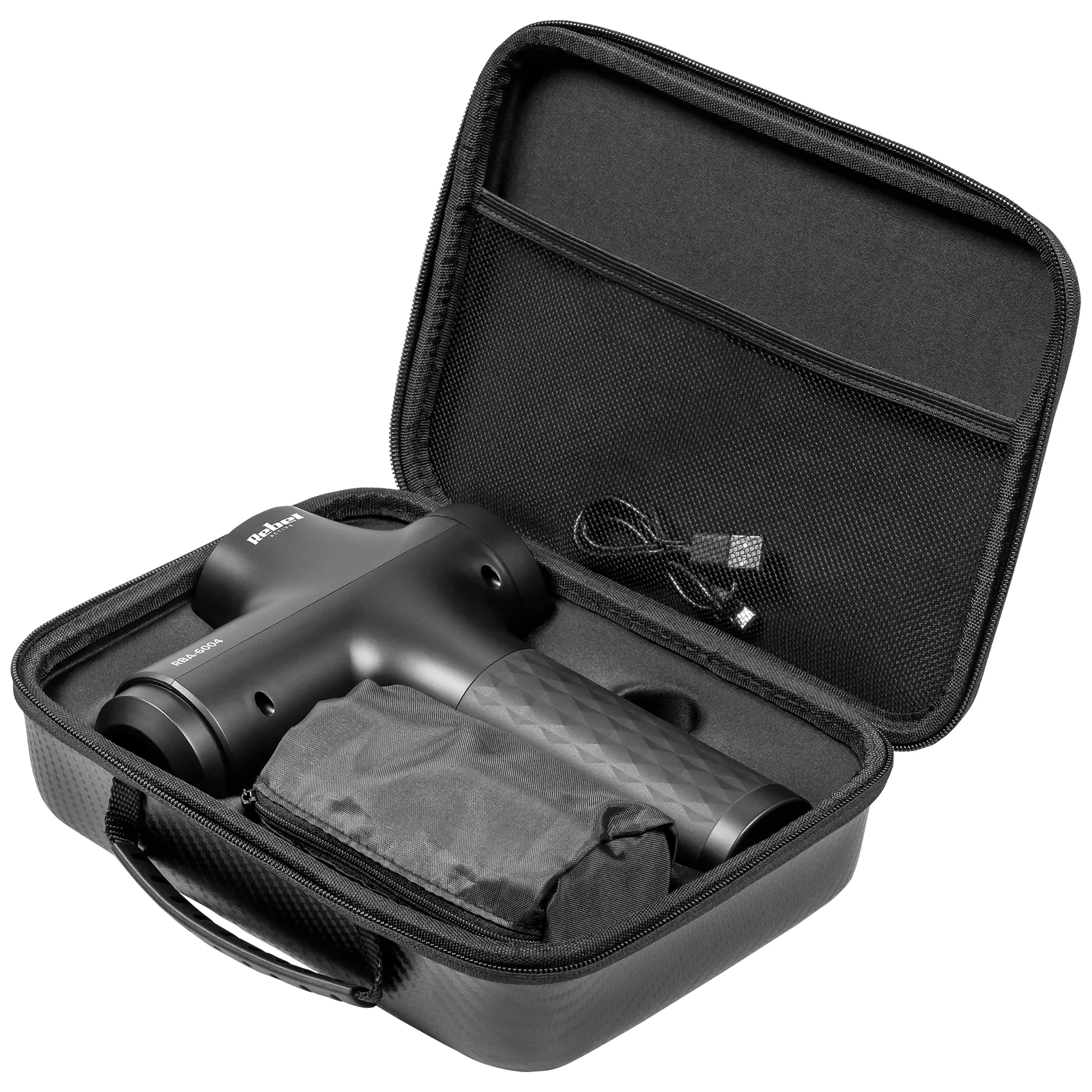 Pistolet do masażu, 8 nakladek, REBEL ACTIVE - obrazek 9