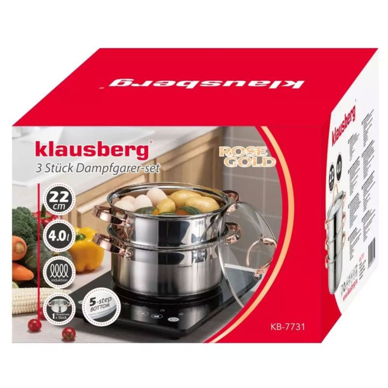GARNEK NA PARĘ KLAUSBERG 3 ELEM. 22cm KB-7731 ROSE GOLD - obrazek 6