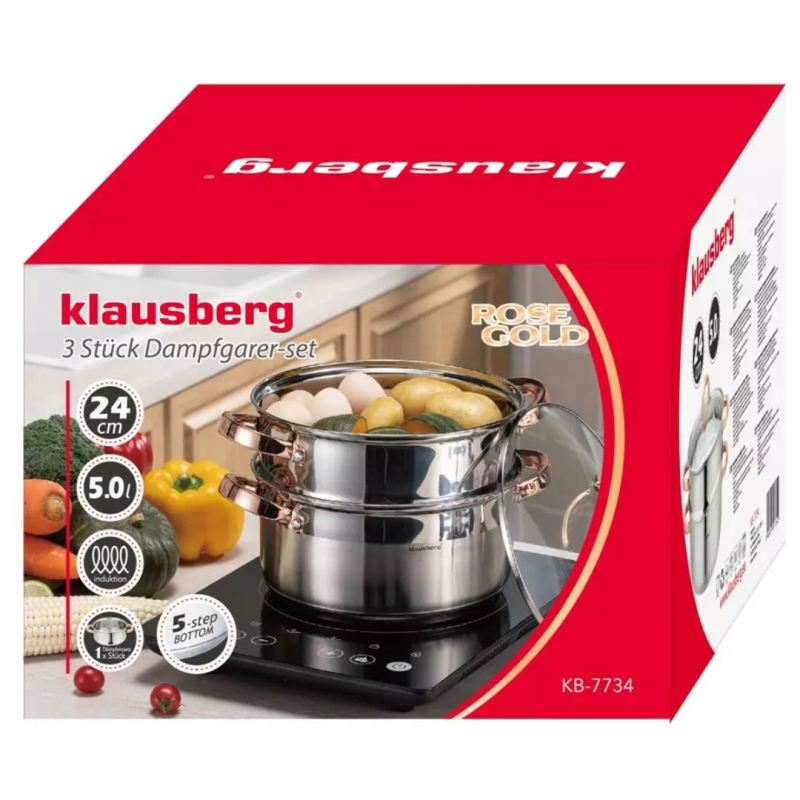 GARNEK NA PARĘ KLAUSBERG 3 ELEM. 24cm KB-7734 ROSE GOLD - obrazek 6