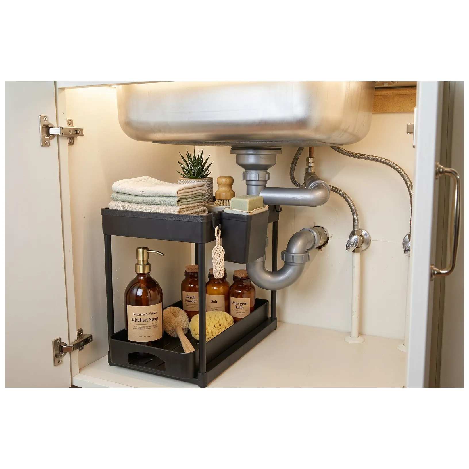 DA675 Organizer pod zlew czarny - obrazek 8