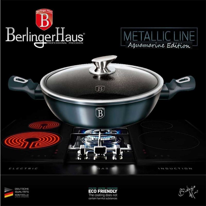 GARNEK GRANITOWY 28cm BERLINGER HAUS AQUAMARINE BH-6794 - obrazek 5