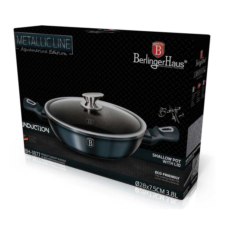 GARNEK GRANITOWY 28cm BERLINGER HAUS AQUAMARINE LINE BH-1877 - obrazek 4