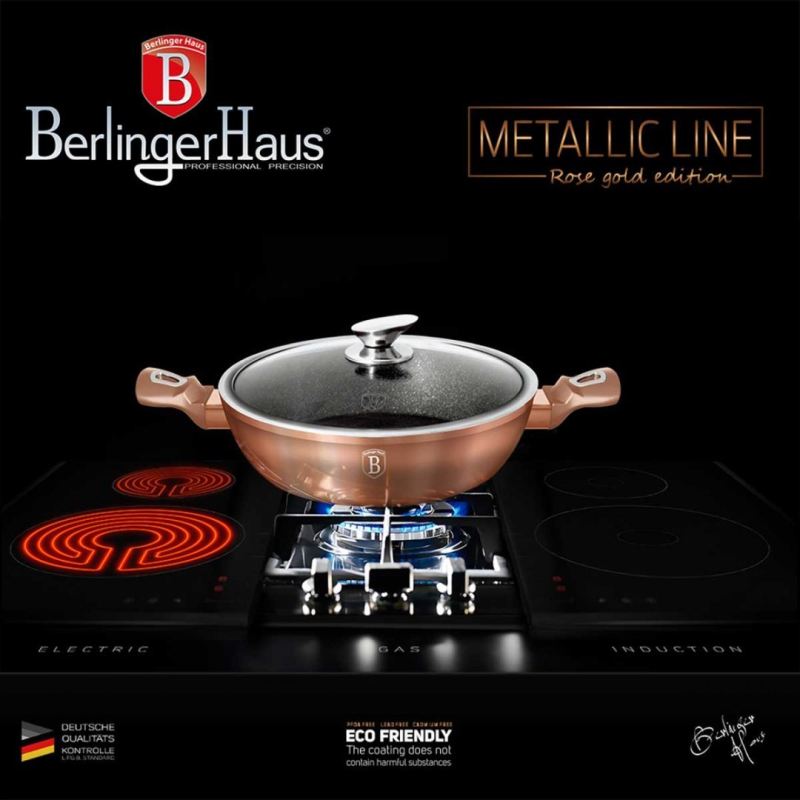 GARNEK GRANITOWY 28cm BERLINGER HAUS BH-1519 ROSE GOLD - obrazek 7