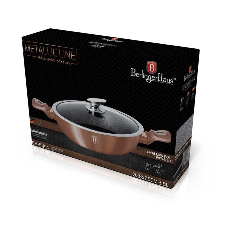 GARNEK GRANITOWY 28cm BERLINGER HAUS BH-1519 ROSE GOLD - obrazek 8