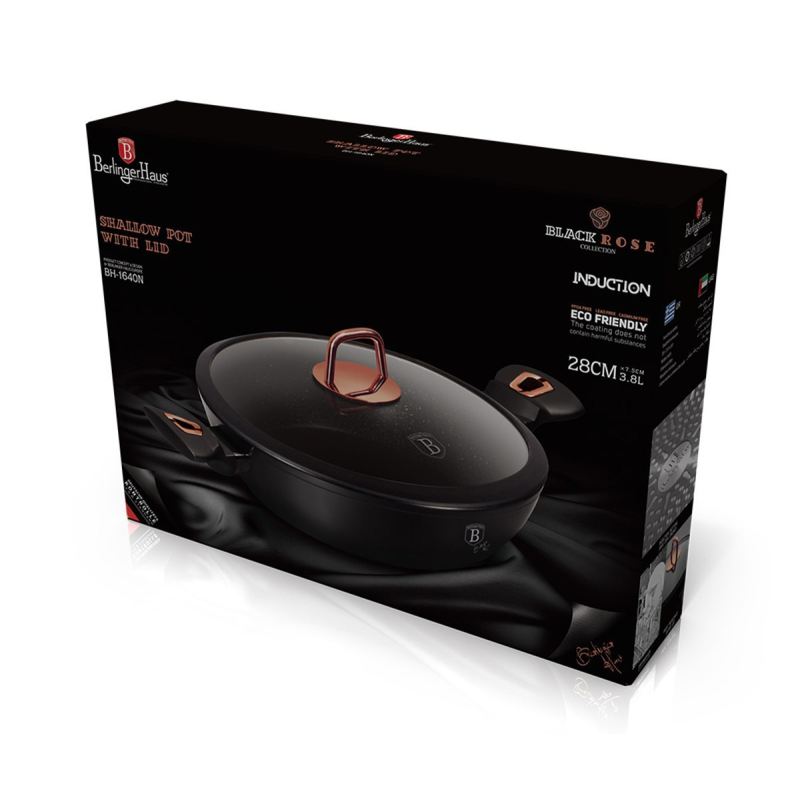GARNEK GRANITOWY 28cm BERLINGER HAUS BH-1640 BLACK ROSE - obrazek 3