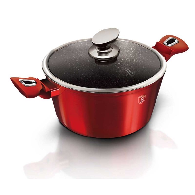 GARNEK GRANITOWY 28cm BERLINGER HAUS RED METALLIC LINE BH-1258 - obrazek 5