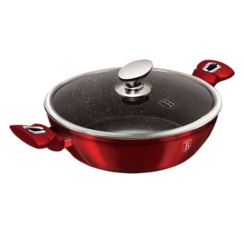 GARNEK GRANITOWY 28cm BERLINGER HAUS RED METALLIC LINE BH-1263 - obrazek 2