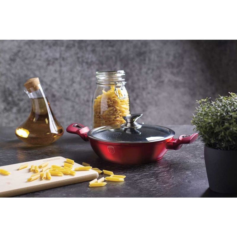 GARNEK GRANITOWY 28cm BERLINGER HAUS RED METALLIC LINE BH-1263 - obrazek 4