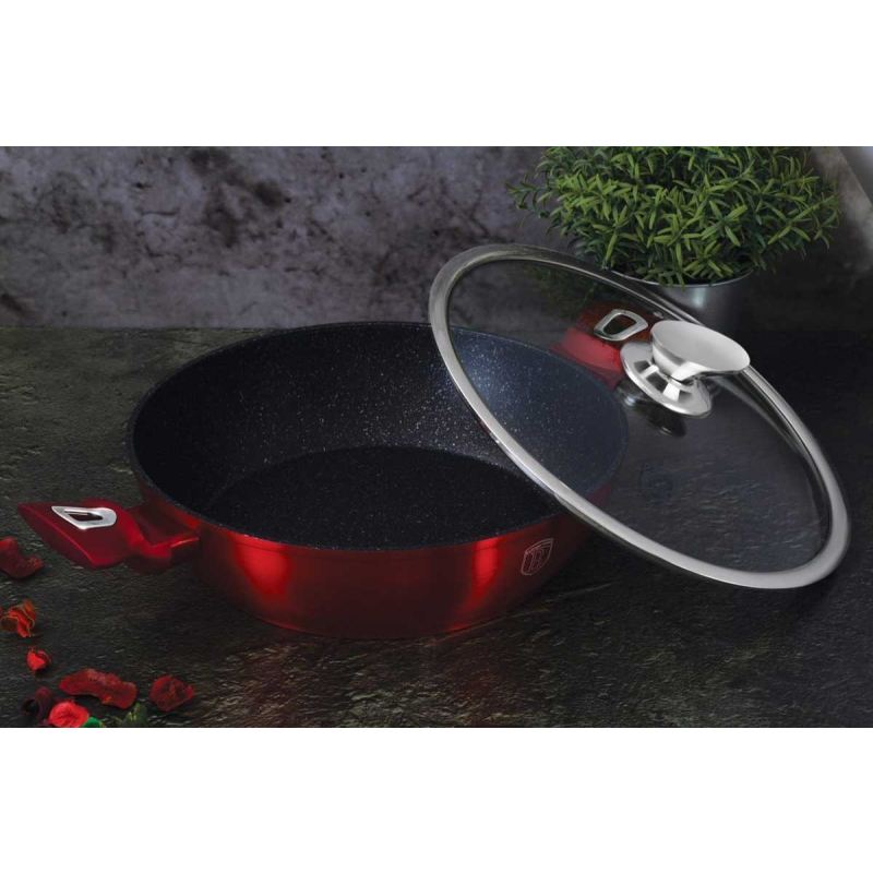 GARNEK GRANITOWY 28cm BERLINGER HAUS RED METALLIC LINE BH-1263 - obrazek 5