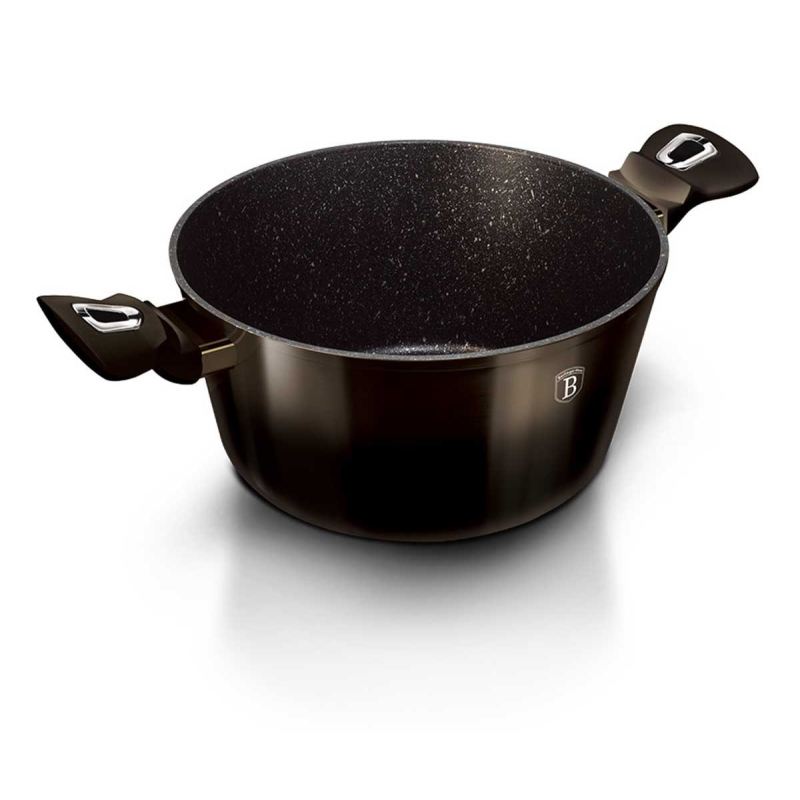 GARNEK GRANITOWY 28cm BERLINGERHAUS BH-6606 SHINY BLACK - obrazek 4