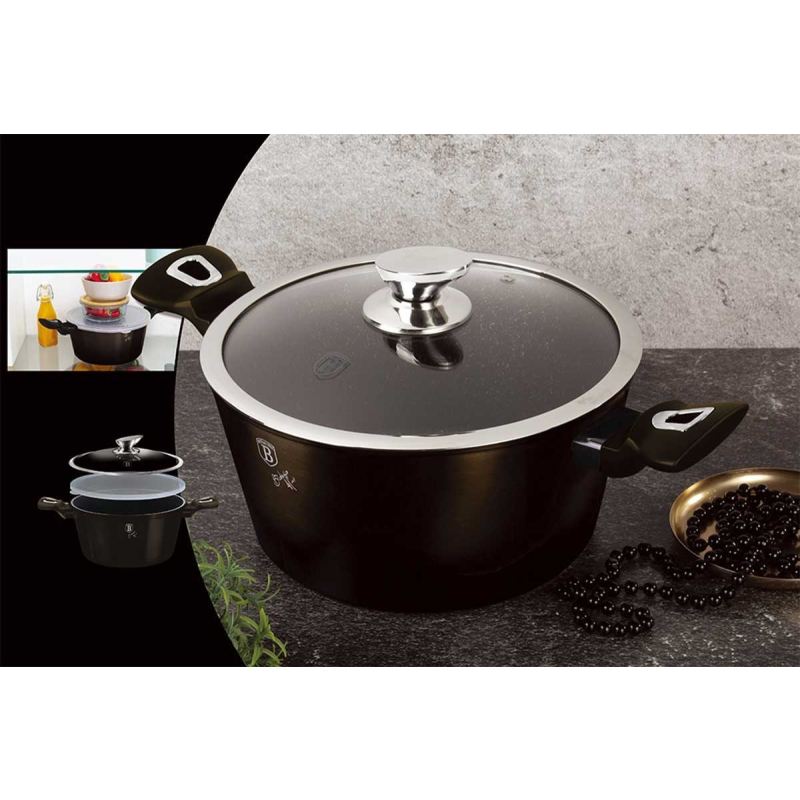 GARNEK GRANITOWY 28cm BERLINGERHAUS BH-6606 SHINY BLACK - obrazek 7