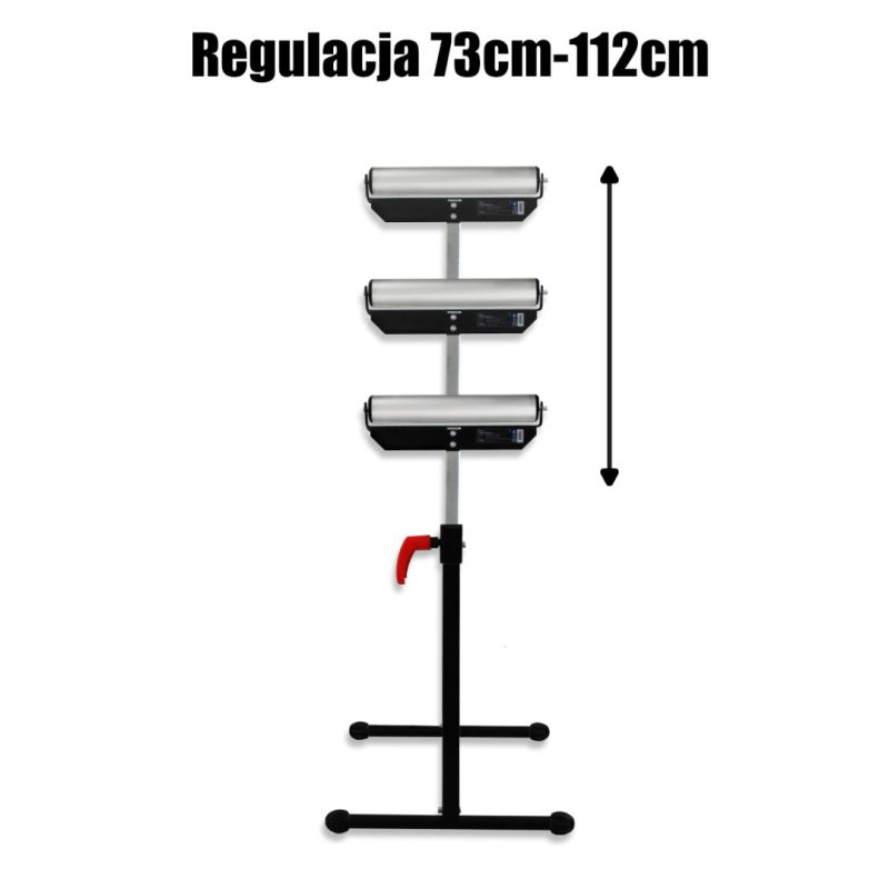 Stojak z rolką regulowany wysokość 680-1080 mm składany solidny Bituxx - obrazek 2