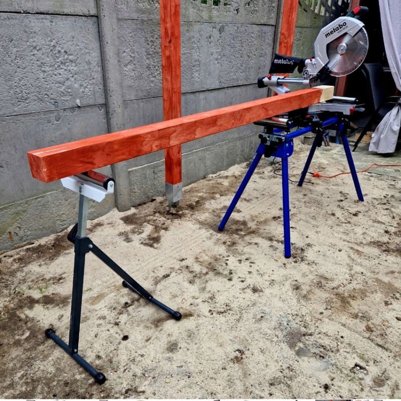 Stojak z rolką regulowany wysokość 680-1080 mm składany solidny Bituxx - obrazek 4