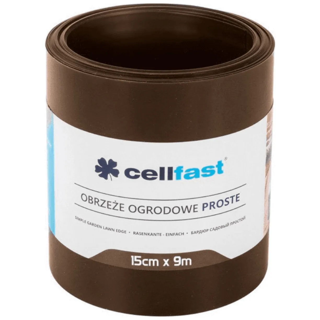 Obrzeże ogrodowe proste 15cm x 9m Cellfast brązowe