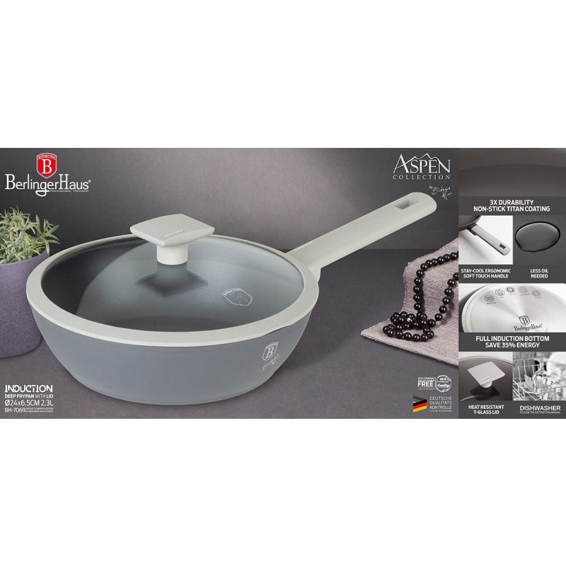 PATELNIA TYTANOWA 24cm BERLINGER HAUS BH-7069 ASPEN - obrazek 3