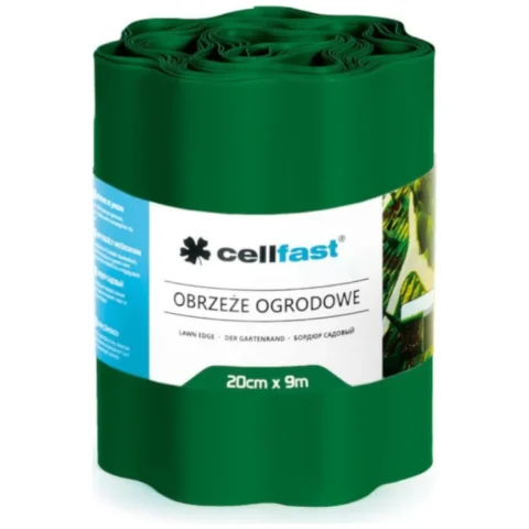 Obrzeże ogrodowe faliste 20cm x 9m Cellfast ciemnozielone