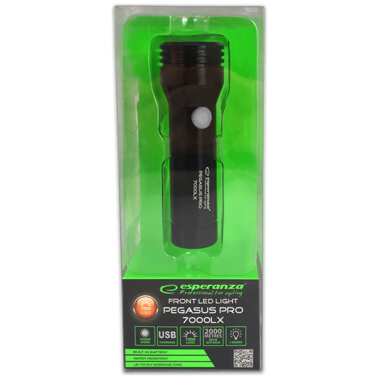 EOT064 Esperanza profesjonalna lampka rowerowa led na przód 2w1 pegasus pro 7000 lx - obrazek 7