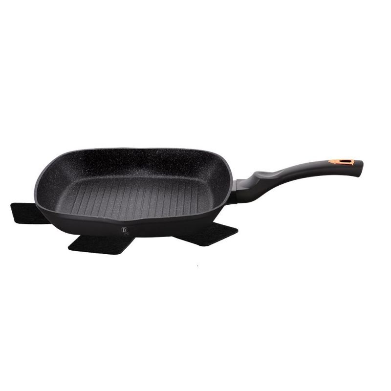 PATELNIA GRILLOWA GRANITOWA 28cm BERLINGER HAUS BLACK ROSE BH-1636 - obrazek 3