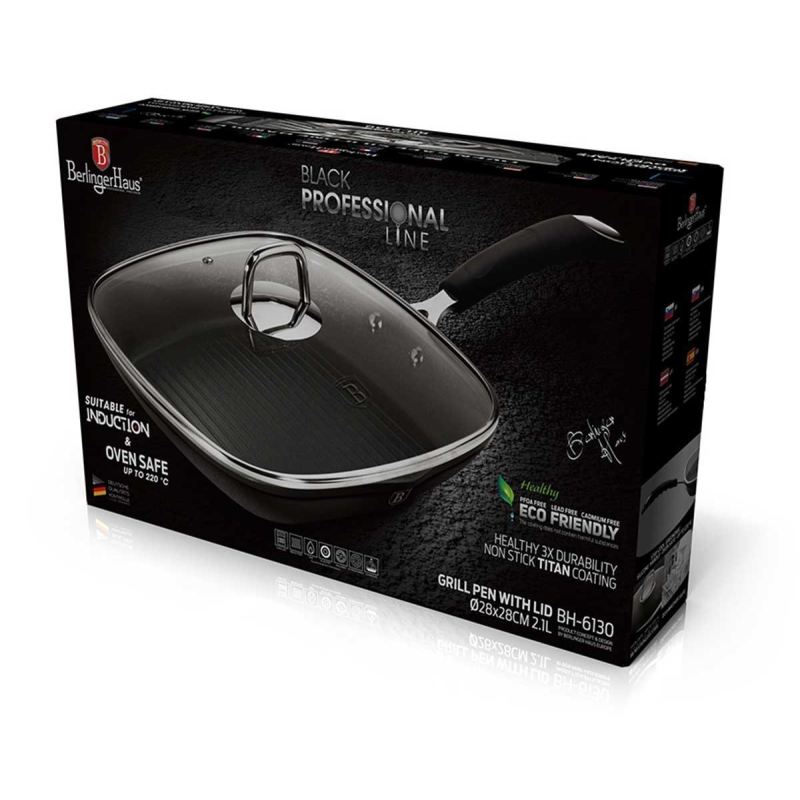 PATELNIA GRILLOWA GRANITOWA 28cm BERLINGERHAUS BH-6130 - obrazek 4