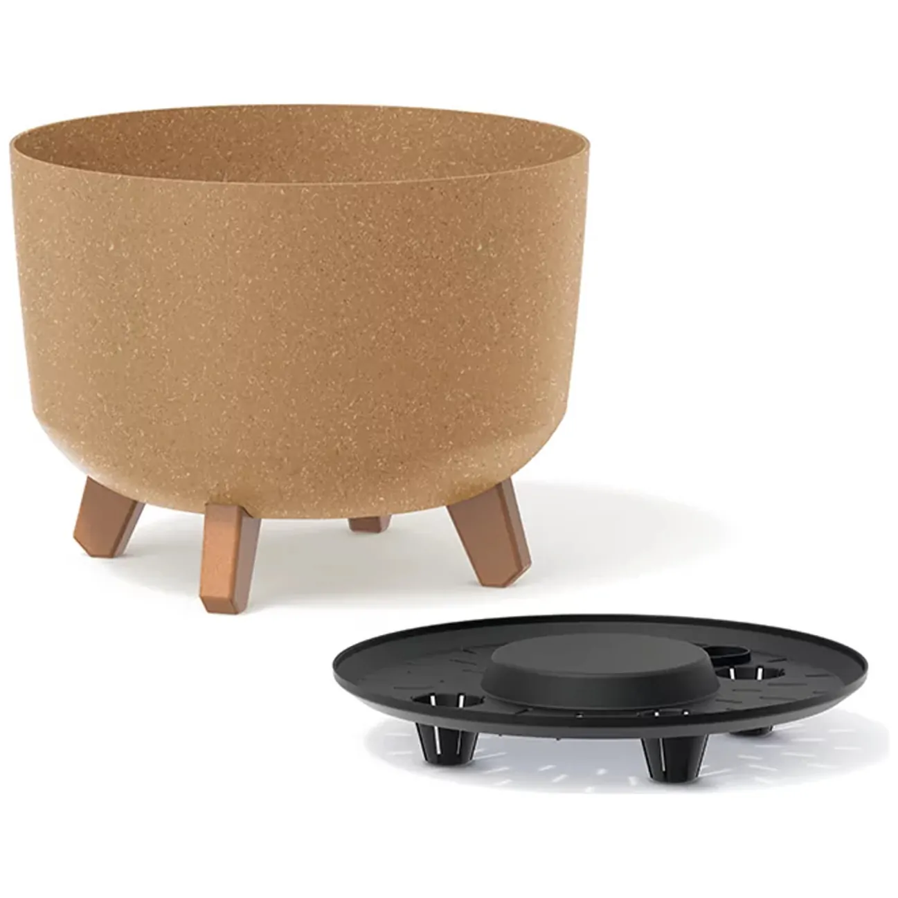Doniczka Gracia Standard Eco Wood DGRL240W antracyt eco - obrazek 2