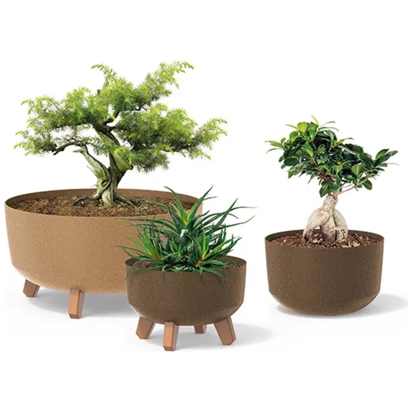 Doniczka Gracia Standard Eco Wood DGRL240W antracyt eco - obrazek 3