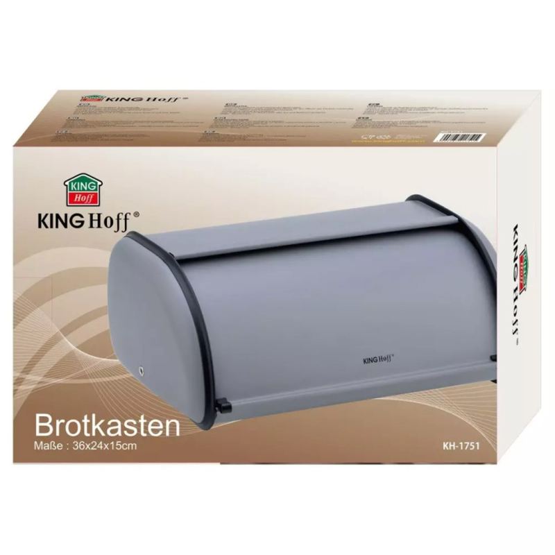 CHLEBAK STALOWY KINGHOFF KH-1751 szary - obrazek 3