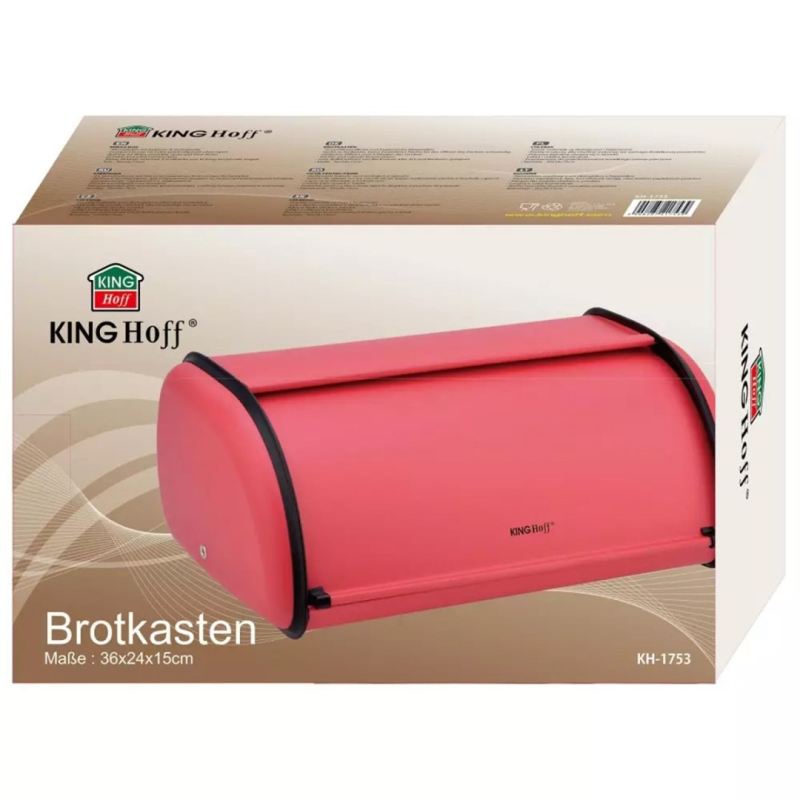 CHLEBAK STALOWY KINGHOFF KH-1753 czerwony - obrazek 3