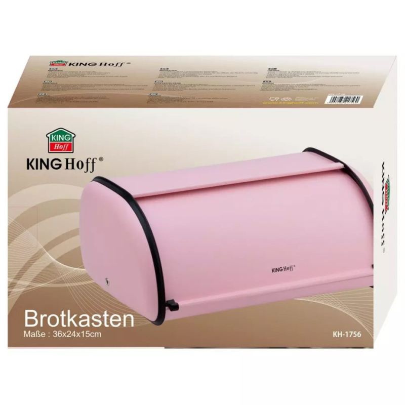 CHLEBAK STALOWY KINGHOFF KH-1756 różowy - obrazek 3
