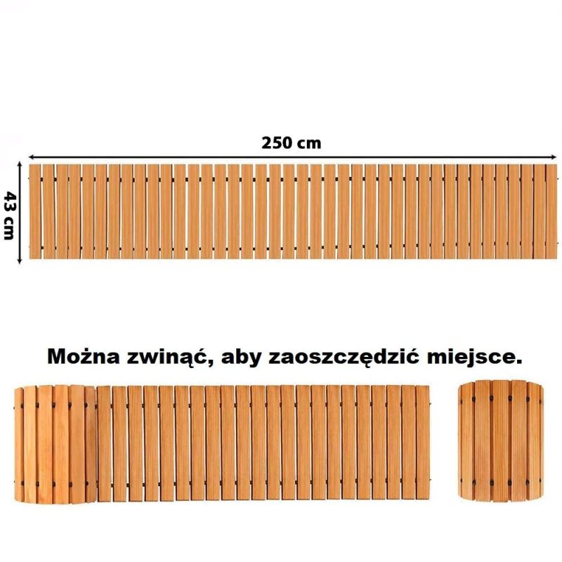 Mata z Drewna Cedrowego Ścieżka Drewniana 250x430 - obrazek 3