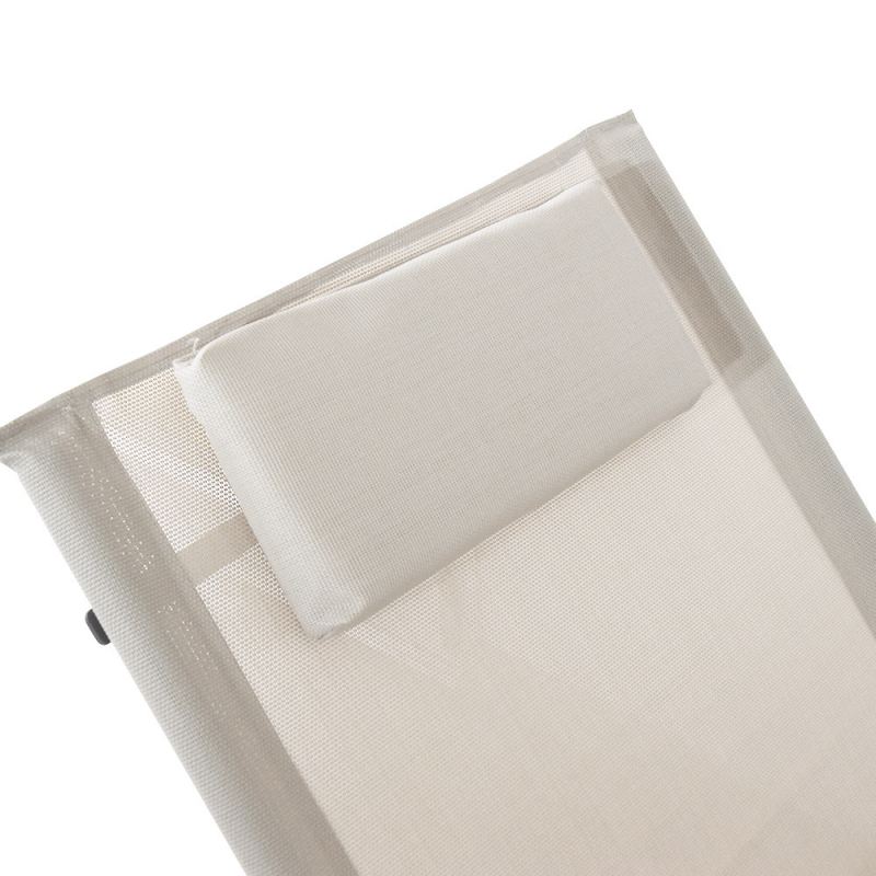 MATERIAŁOWY LEŻAK DO OGRODU BEŻOWY BUJANY - obrazek 3