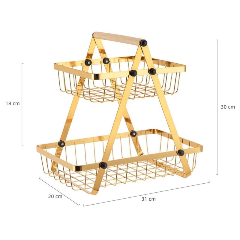 KOSZYK PIĘTROWY NA OWOCE PRZYPRAWY LOFT E-8180 - obrazek 6