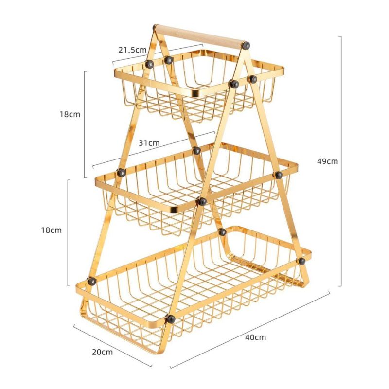 KOSZYK PIĘTROWY NA OWOCE PRZYPRAWY LOFT E-8181 - obrazek 5