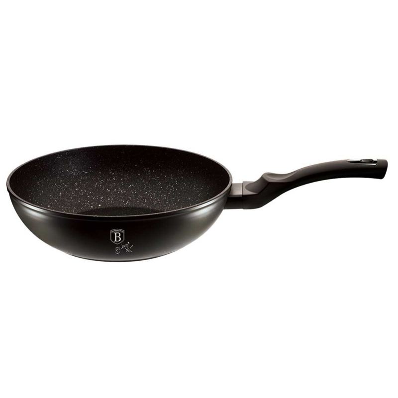 WOK GRANITOWY 28cm BERLINGERHAUS BLACK SILVER BH-1848 - obrazek 3