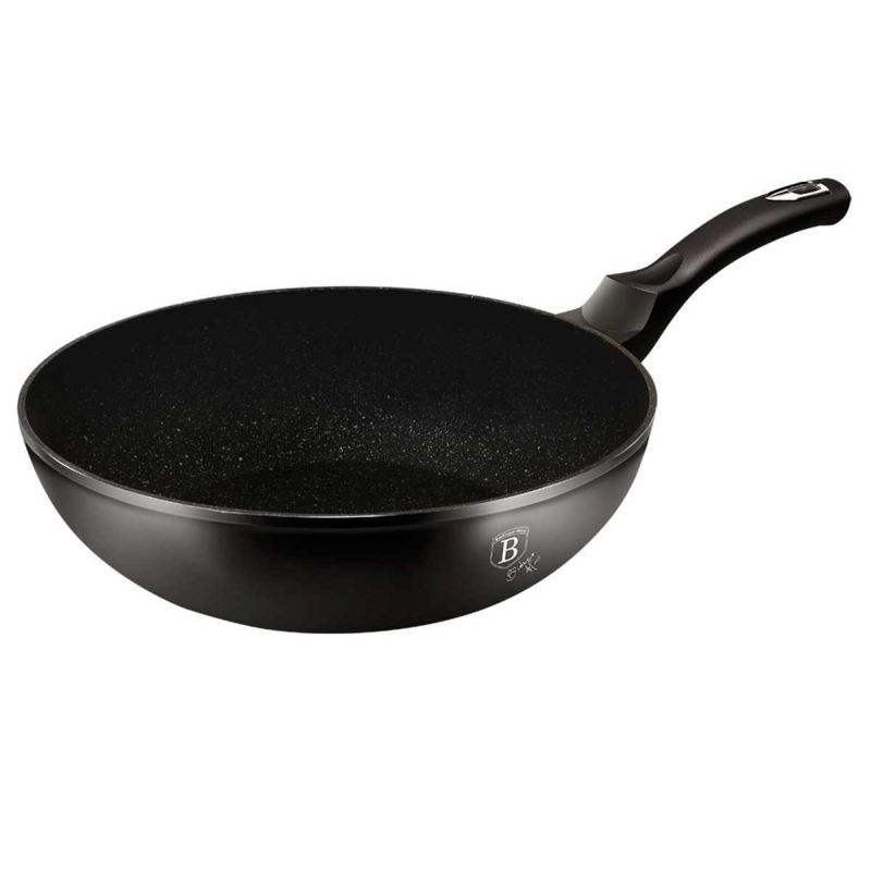 WOK GRANITOWY 28cm BERLINGERHAUS BLACK SILVER BH-1848