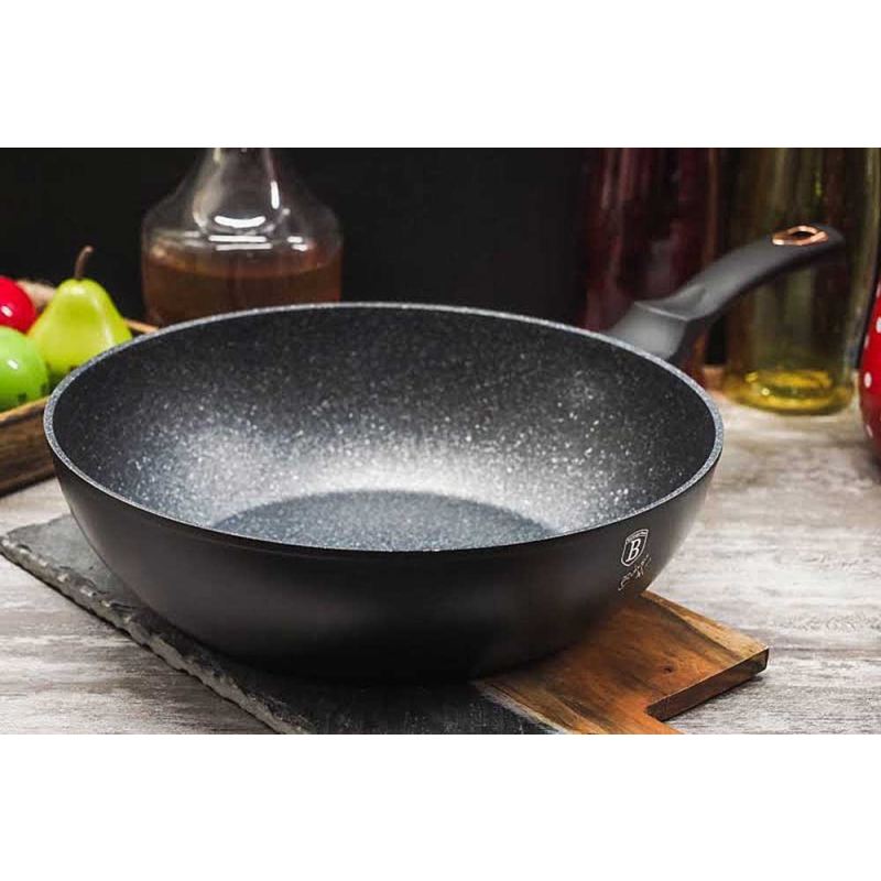 WOK GRANITOWY 30cm BERLINGER HAUS BLACK ROSE BH-6178 - obrazek 5
