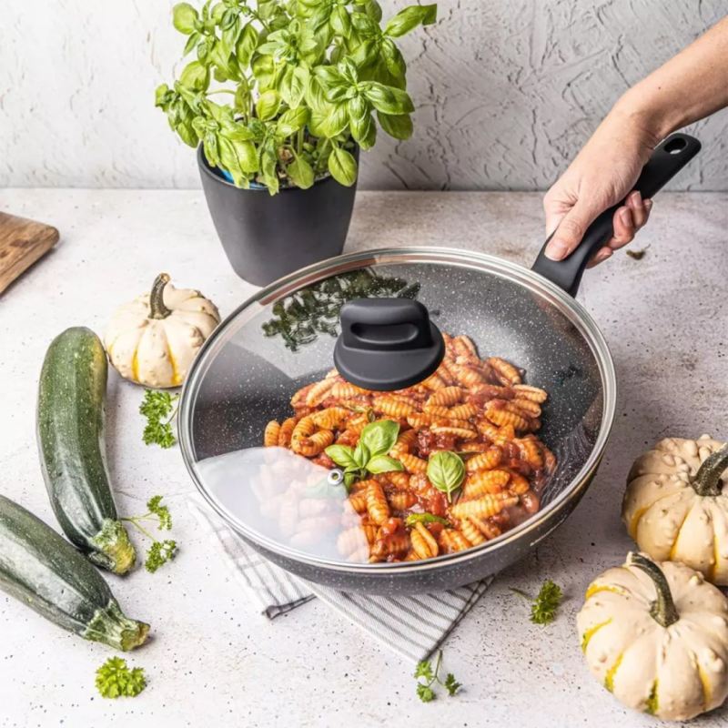 WOK MARMURKOWY Z POKRYWĄ KLAUSBERG 28cm KB-7668 - obrazek 4