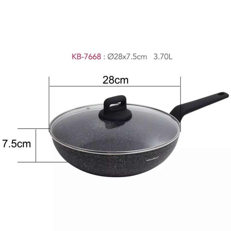 WOK MARMURKOWY Z POKRYWĄ KLAUSBERG 28cm KB-7668 - obrazek 6
