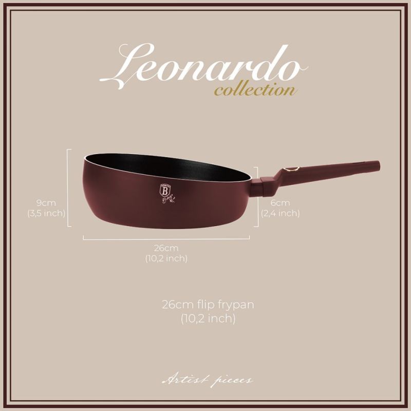 WOK PATELNIA FLIP TYTANOWA 26cm BERLINGER HAUS BH-8029 LEONARDO - obrazek 8