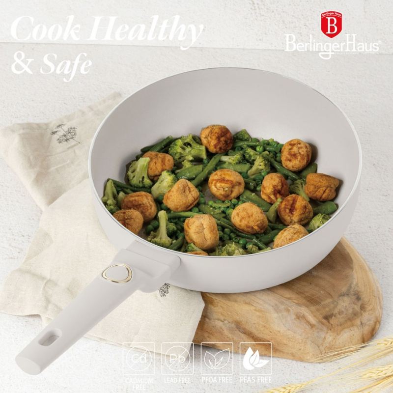 WOK PATELNIA FLIP TYTANOWA 26cm BERLINGER HAUS BH-8059 SAHARA - obrazek 2
