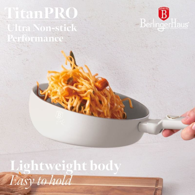 WOK PATELNIA FLIP TYTANOWA 26cm BERLINGER HAUS BH-8059 SAHARA - obrazek 3