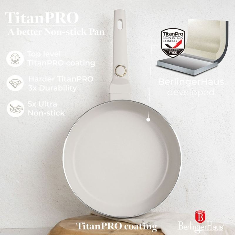 WOK PATELNIA FLIP TYTANOWA 26cm BERLINGER HAUS BH-8059 SAHARA - obrazek 6