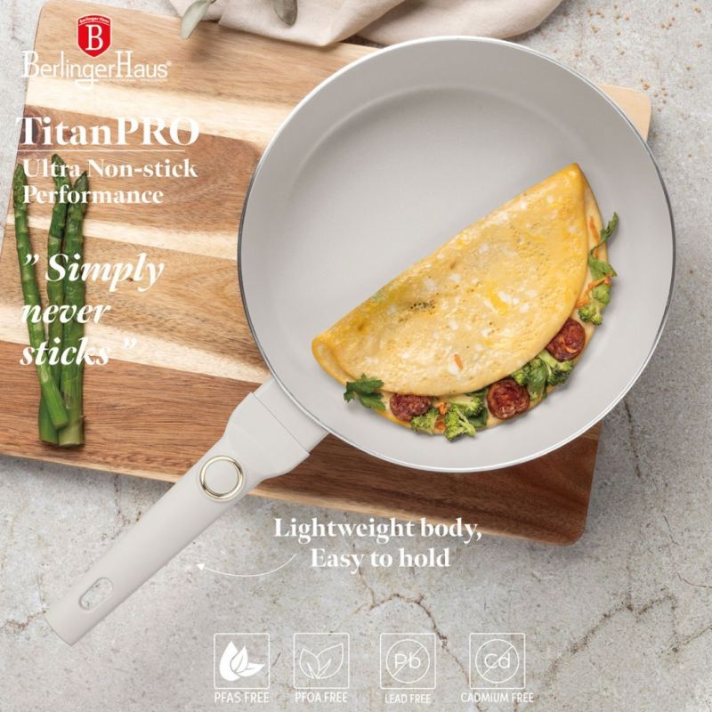 WOK PATELNIA FLIP TYTANOWA 26cm BERLINGER HAUS BH-8059 SAHARA - obrazek 7