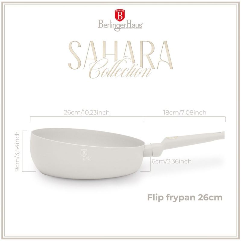 WOK PATELNIA FLIP TYTANOWA 26cm BERLINGER HAUS BH-8059 SAHARA - obrazek 9
