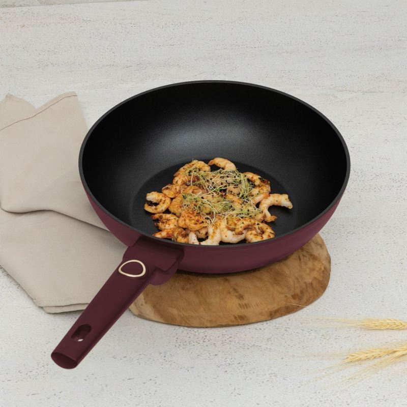 WOK TYTANOWY 28cm BERLINGER HAUS BH-8033 LEONARDO - obrazek 2