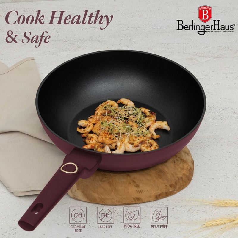 WOK TYTANOWY 28cm BERLINGER HAUS BH-8033 LEONARDO - obrazek 4